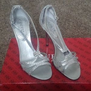GUESS Silver Heels